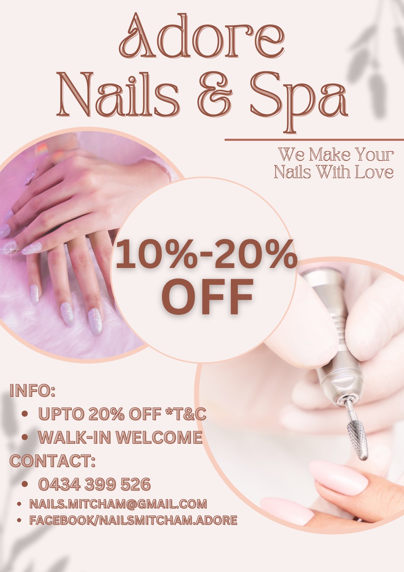 Adore Nails & Spa in Mitcham Square Shopping Centre