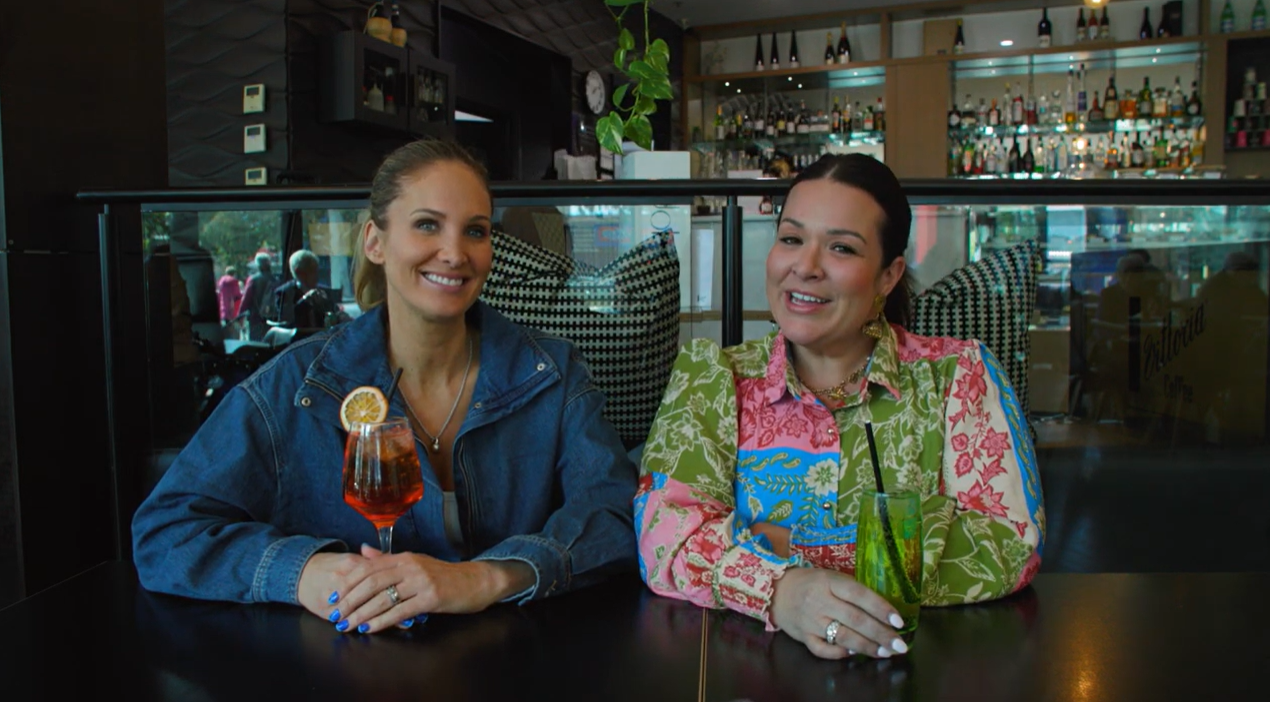 Hayley & Lauren screenshot from Corp video Hayley & Lauren from Adelady tour of Mitcham Square