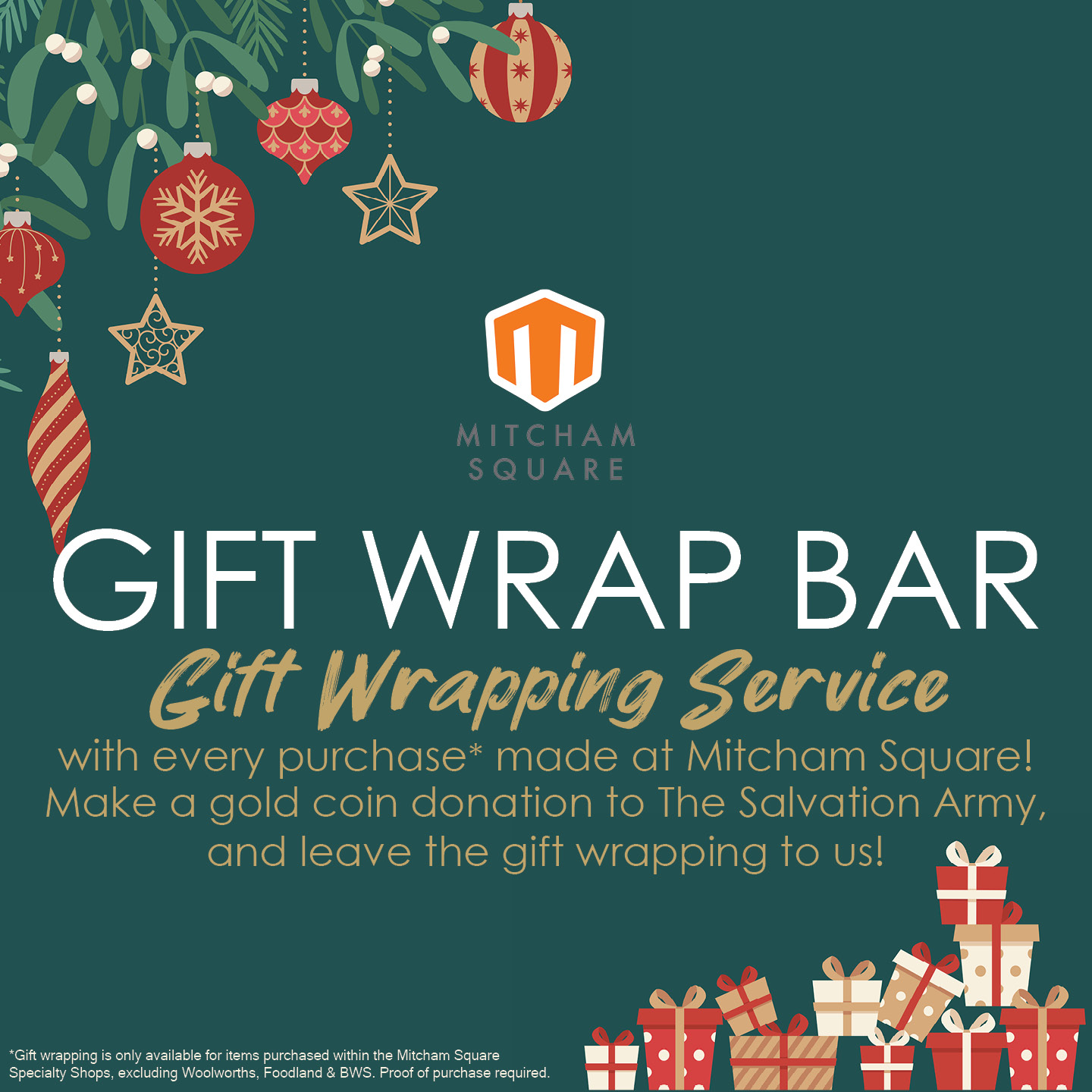 Gift Wrapping Service at Mitcham Square