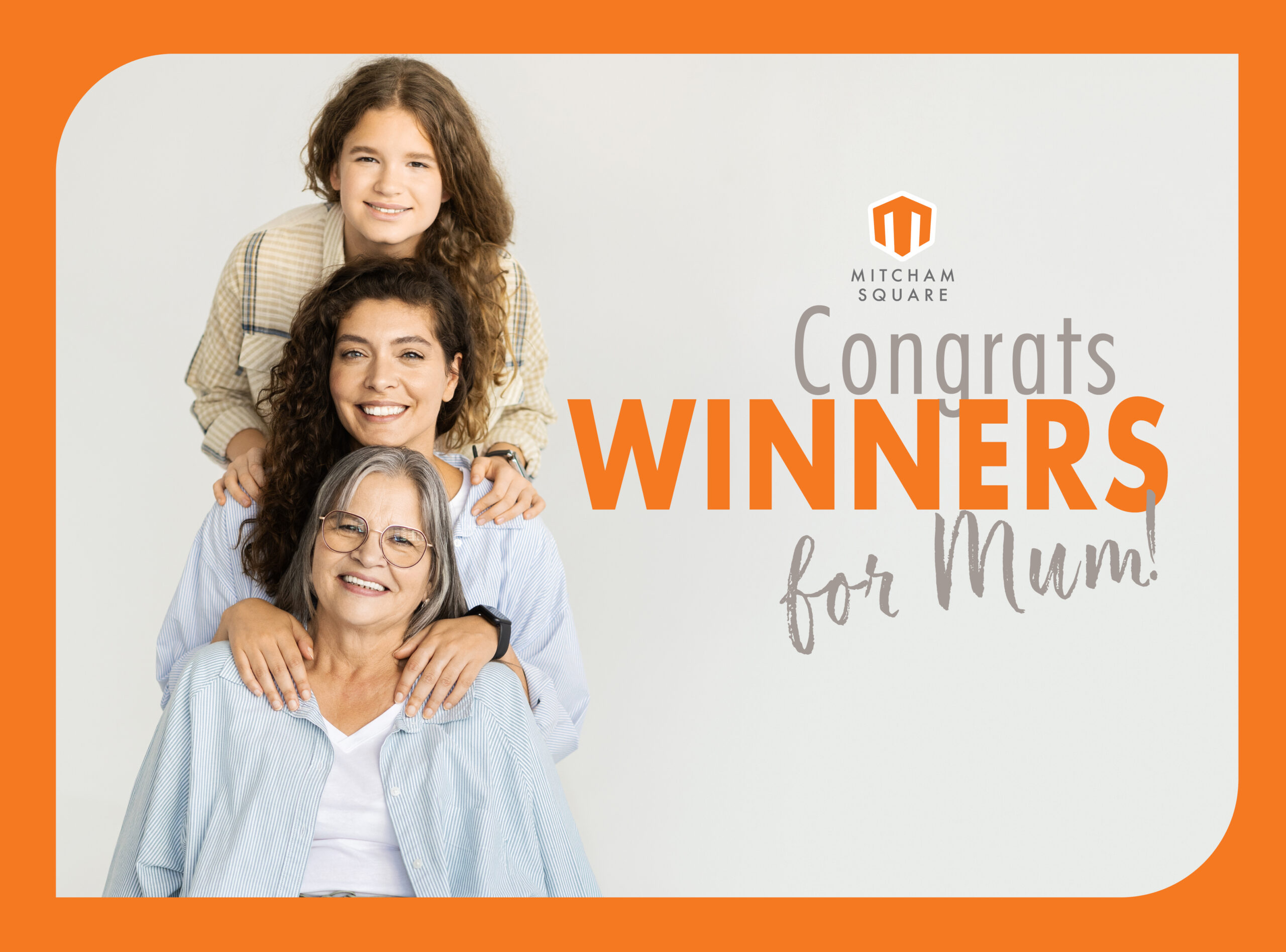 Mother's Day 2026 Competition Winners announced at Mitcham Square - 5 winners each won a $200 Mitcham Square Shopping Voucher